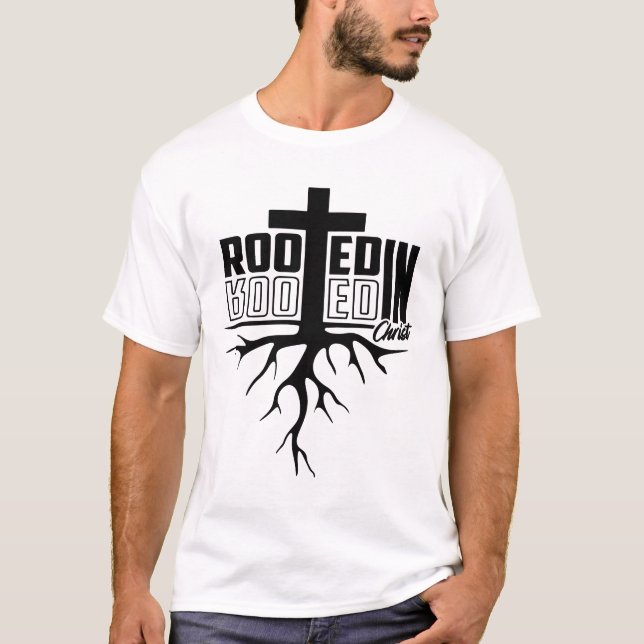 Rooted booked in Christ  T-Shirt (Front)