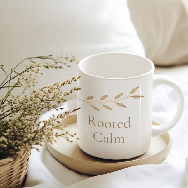 Rooted Calm Vine Classic Mug, 11 oz Coffee Mug (Folk-inspired vine accents in muted tones designed for quiet, everyday coffee moments.)