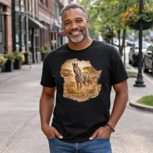 Rooted in Africa Zebra   African Wildlife Pride Tri-Blend Shirt