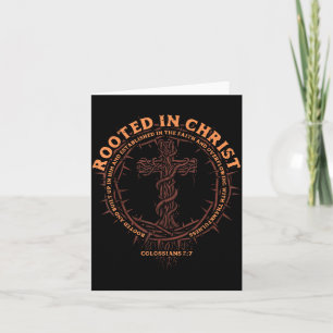 Rooted In Christ Christian Religious God Men Women Card