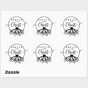 Rooted in Christ Classic Round Sticker