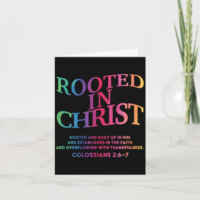 Rooted In Christ Is King Christian Jesus God Son S Card (Front)
