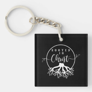 Rooted in Christ Keychain