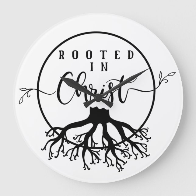 Rooted in Christ Large Clock (Front)