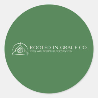 Rooted In Grace Colossians 2:7 Classic Round Sticker