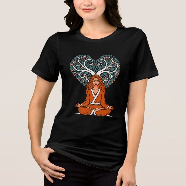 Rooted in Peace – Meditative Nature Tee (Front)