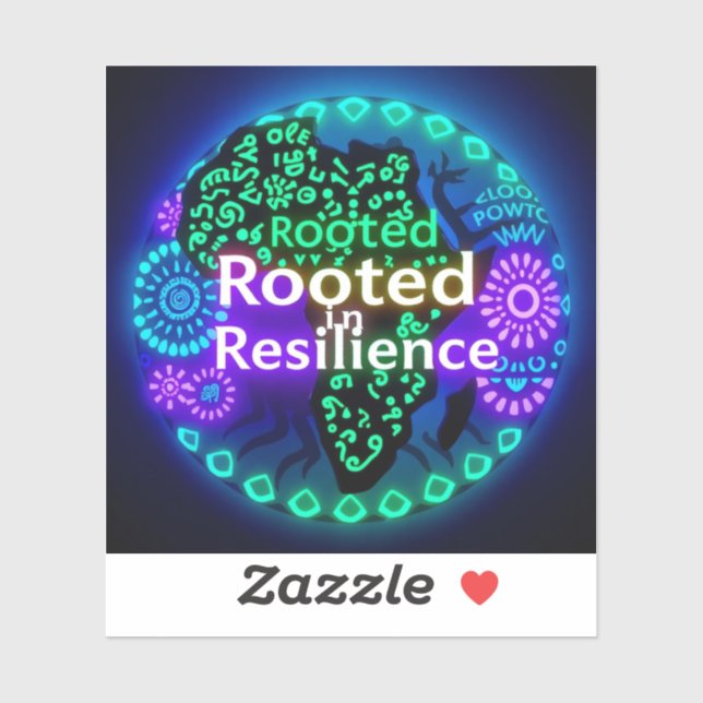 Rooted in Resilience' sticker (Sheet)