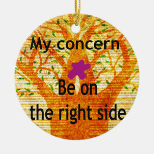 Rooted in Righteousness Baobab Vintage Perspective Ceramic Ornament