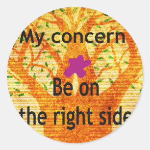 Rooted in Righteousness Baobab Vintage Perspective Classic Round Sticker