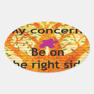 Rooted in Righteousness Baobab Vintage Perspective Oval Sticker