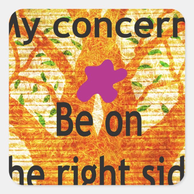 Rooted in Righteousness Baobab Vintage Perspective Square Sticker (Front)