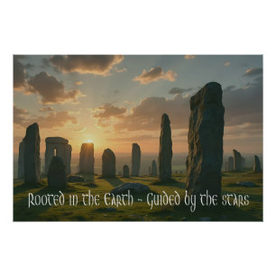 Rooted in the earth, guided by the stars poster