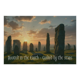 Rooted in the earth, guided by the stars  poster