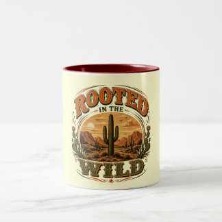 Rooted in the Wild Cactus Two-Tone Mug
