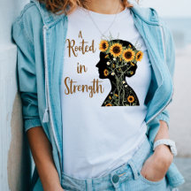 Rooted Strength Mom – Blooming Silhouette Art