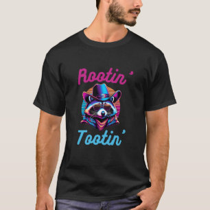 Rootin tootin funny raccoon cowboy hat humour racc T-Shirt