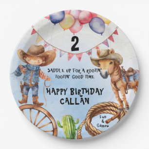 Rootin' Tootin' Good Time Birthday Paper Plates