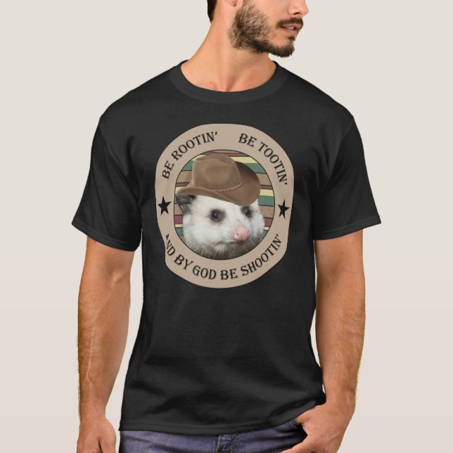 rootin tootin possum cowboy Classique T-shirt (Devant)
