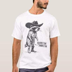 Rootin Tootin Raccoon Cowboy Cowgirl Trash Panda T-Shirt