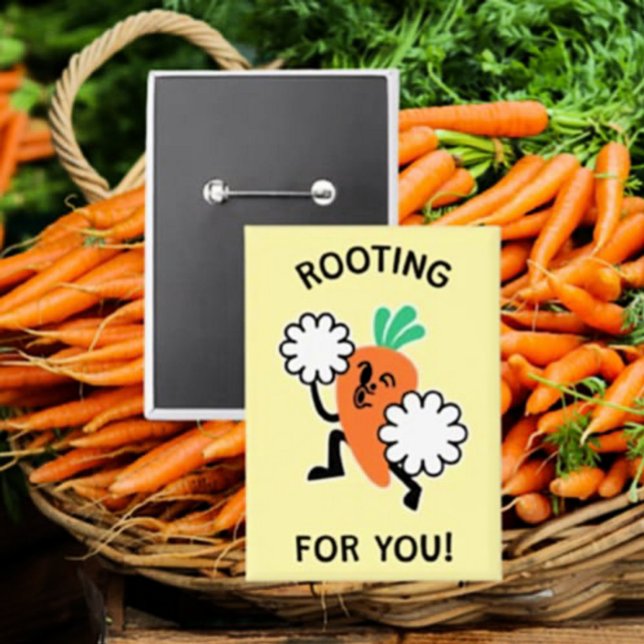 Rooting For You – Cheerful Carrot Button (Creator Uploaded)