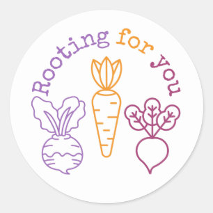 Rooting for you classic round sticker
