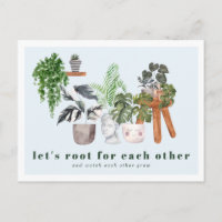 Rooting For You | Potted Plants Postcard