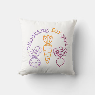 Rooting for you throw pillow