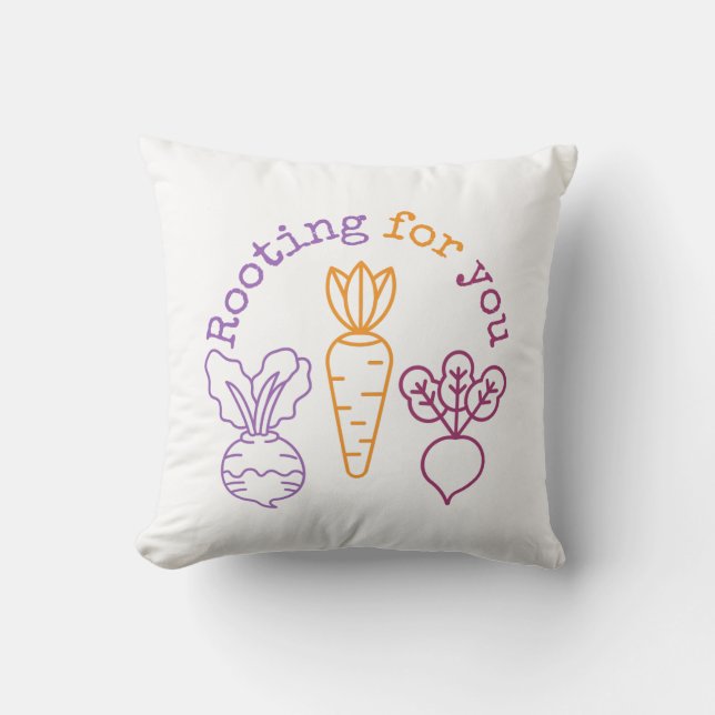 Rooting for you    throw pillow (Front)