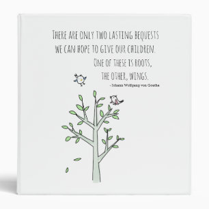 Roots and Wings Inspiring Parenting Quote Binder