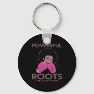 Roots Black History Month I Love My Roots Keychain