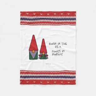 Roots in Norway Fleece Blanket