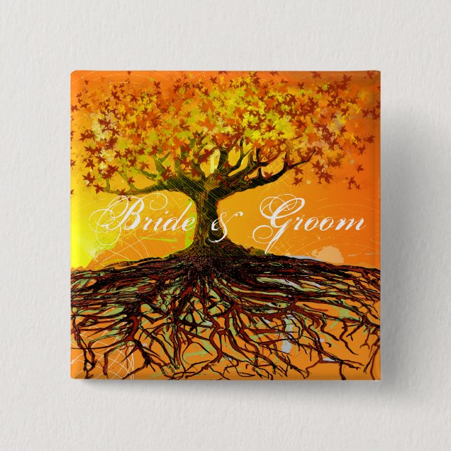 Roots of Love 2 Inch Square Button (Front)