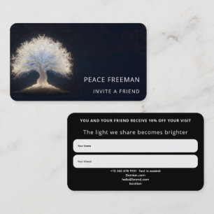 Roots of Starlight   Luminous Tree of Life Business Card