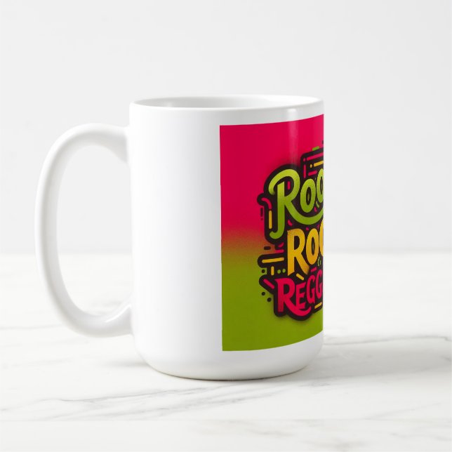 Roots Rock Reggae white coffee mug (Left)