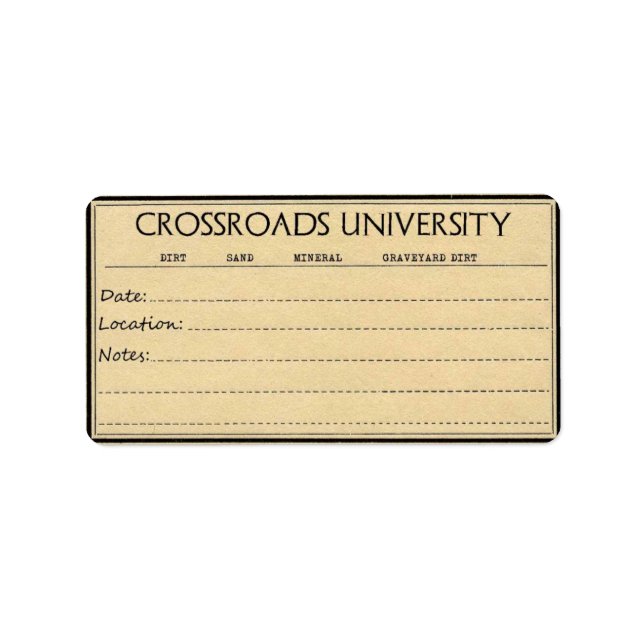 Rootwork Label for Dirts and Minerals (Front)