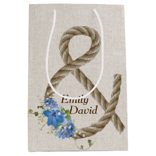 Rope Ampersand Bridal Boqueut Medium Gift Bag