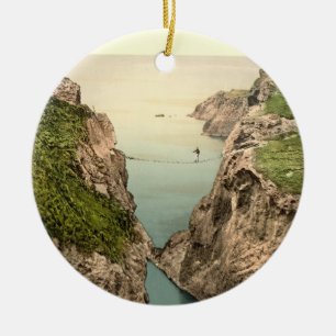 Rope Bridge, Carrick-a-Rede, County Antrim Ceramic Ornament