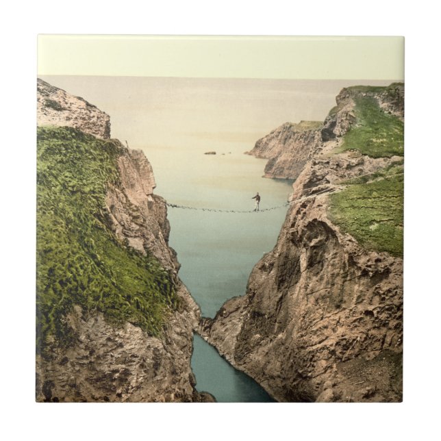 Rope Bridge, Carrick-a-Rede, County Antrim Tile (Front)