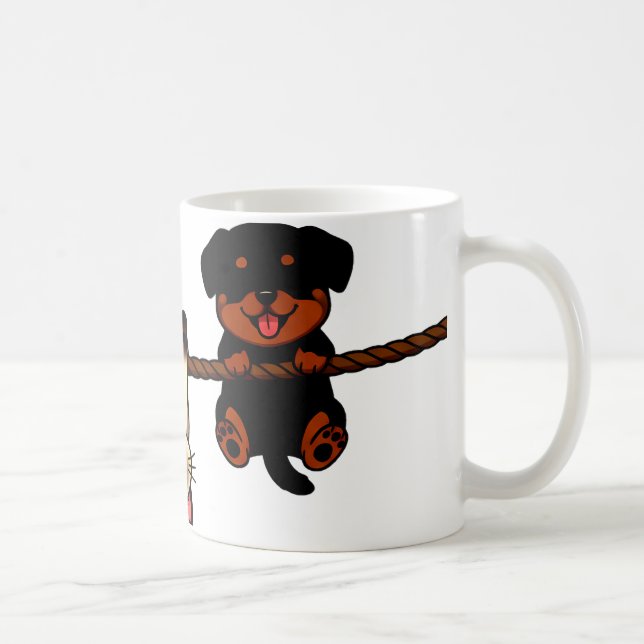 Rope Buddies: Calico Cat, Siamese Acrobat & Happy  Coffee Mug (Right)