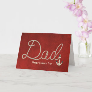 Rope design with anchor Father's Day Card