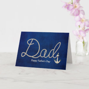 Rope design with anchor Father's Day Card