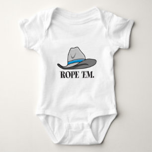 Rope 'em cowboy gear baby bodysuit