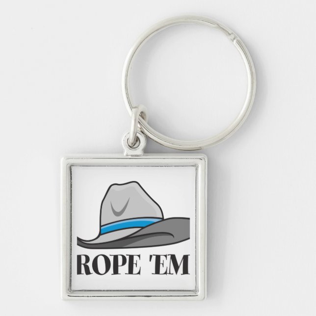 Rope 'em cowboy gear keychain (Front)