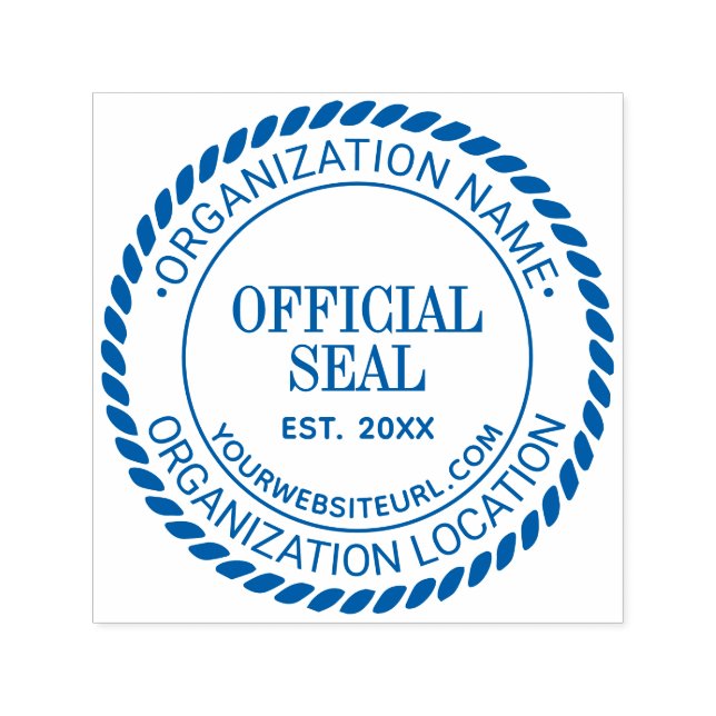 Rope Generic Official Seal Name Loc URL Est Self-inking Stamp (Design)