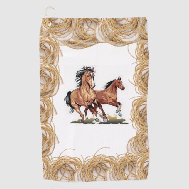 Rope Horse Golf Towel (Front)