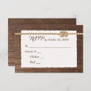 Rope Knot Sur Mariage En Bois RSVP