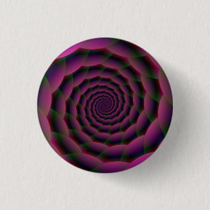 Rope Spiral in Purple Red and Green 1 Inch Round Button