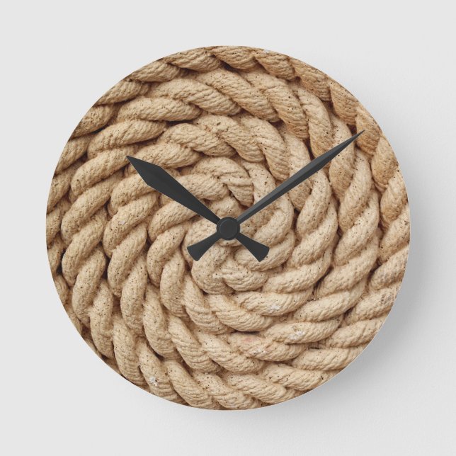 rope, target circle design round mark round clock (Front)