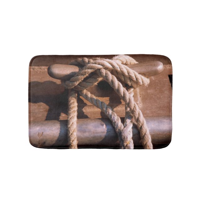 Rope Tied To A Boat Tie Bath Mat (Front)