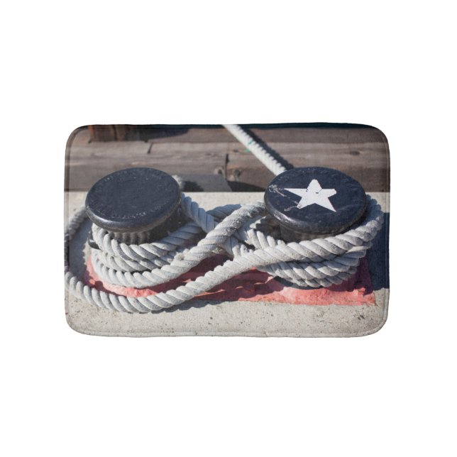 Rope Tied To Two Bollards Bath Mat (Front)